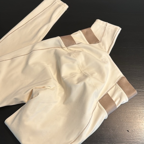 Calia Cream Leggings with Tan Waistband - Picture 5 of 6